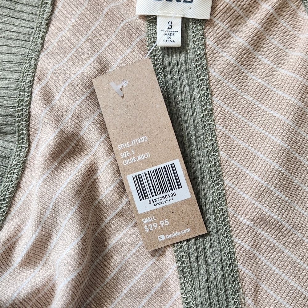 BKE Striped High Neck Tank Top - Picture 3 of 5